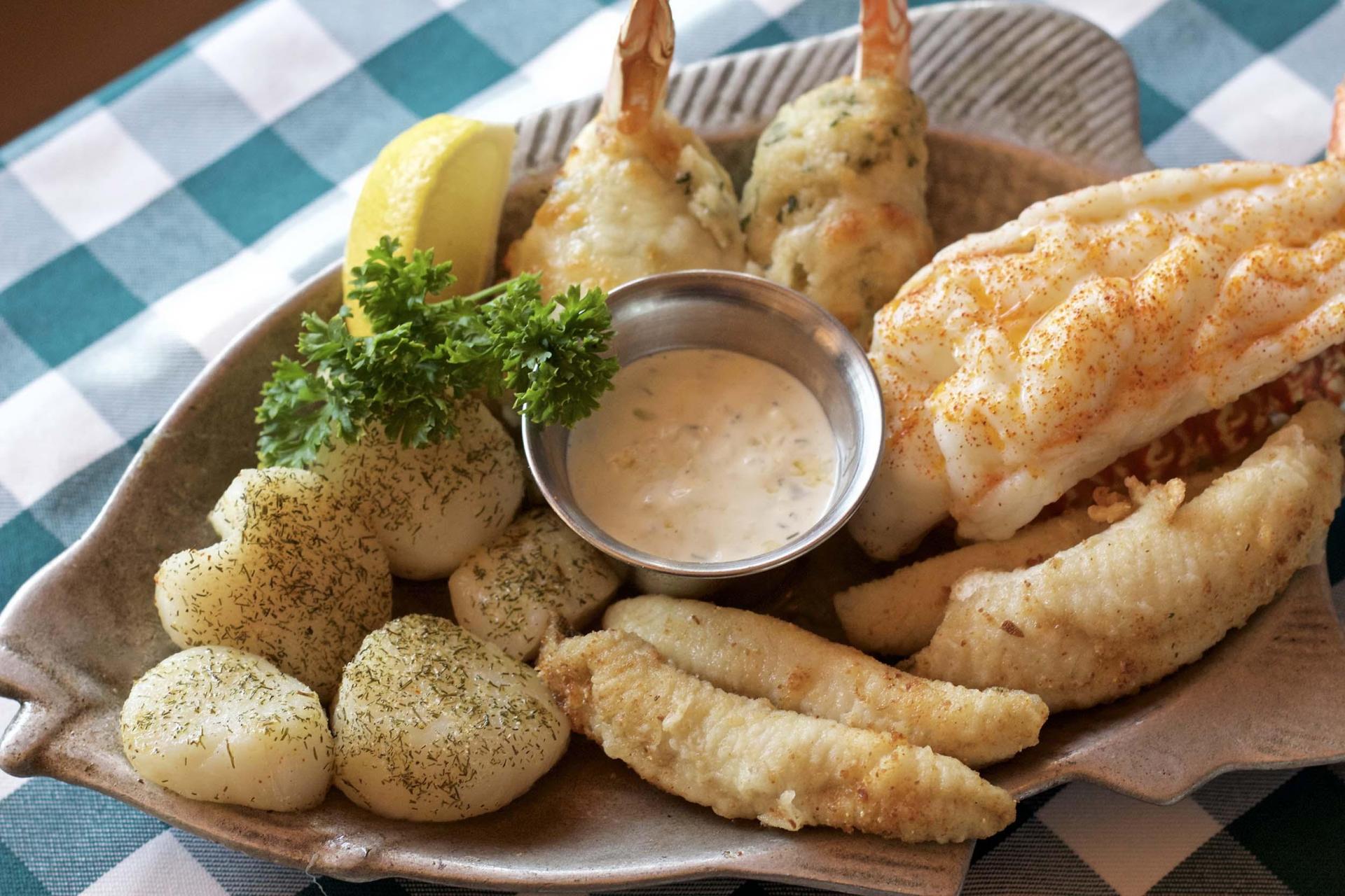 Seafood Platter at Grande Mere Inn.