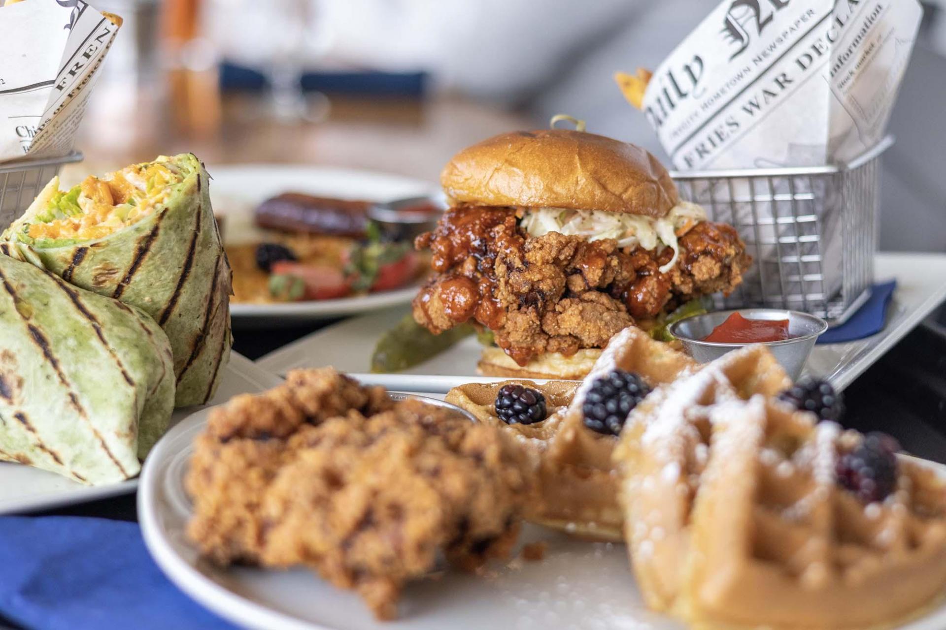 A variety of food at Plank